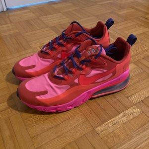 Red and pink Nike air max 270 react